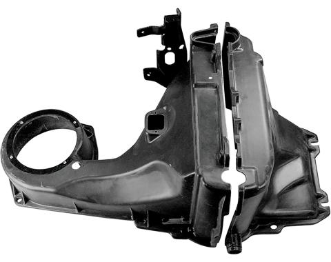 1968-72 Chevelle, El Camino, Skylark, Cutlass, GTO, LeMans, Tempest, Air Conditioning Evaporator Case, Replaces GM#'s 3020119 inlet side with bracket, 3018795 outlet side