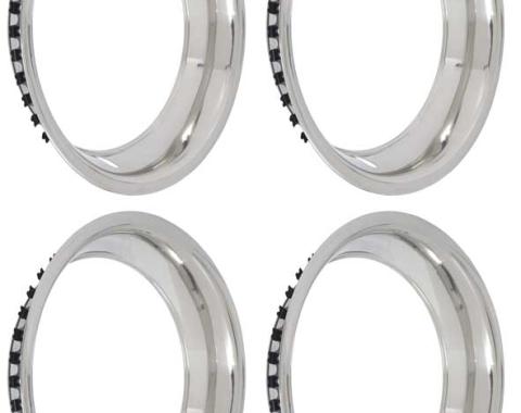 OER Rally Wheel Trim Ring, 15" x 8", 3" Deep, Stainless Steel, Fits GM Vehicles, Set of 4 9796696