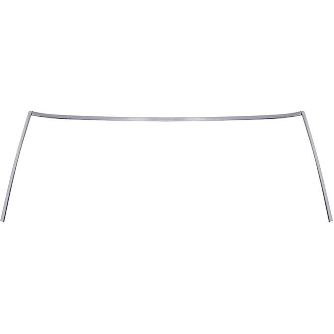 1968-72 Chevelle, El Camino, GTO, LeMans, Windshield Molding Set, Upper and Sides, Polished Stainless Steel, 3 Piece