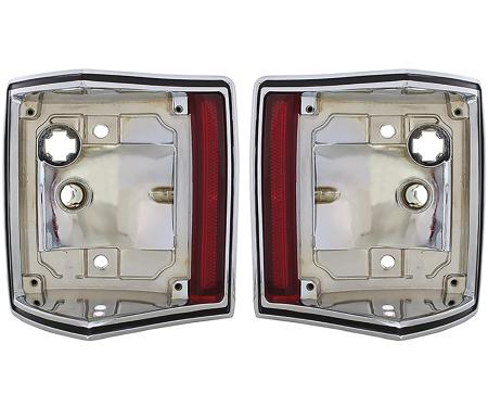 1970-72 El Camino, Chevelle Station Wagon, 1971-72 GMC Sprint, Tail Lamp Housings, Chrome Plated, LH and RH