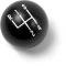 OER 1963-71 GM, Various Models, Hurst 4-Speed Shift Knob, 3/8" Thread, Black With Chrome Base 3961437A