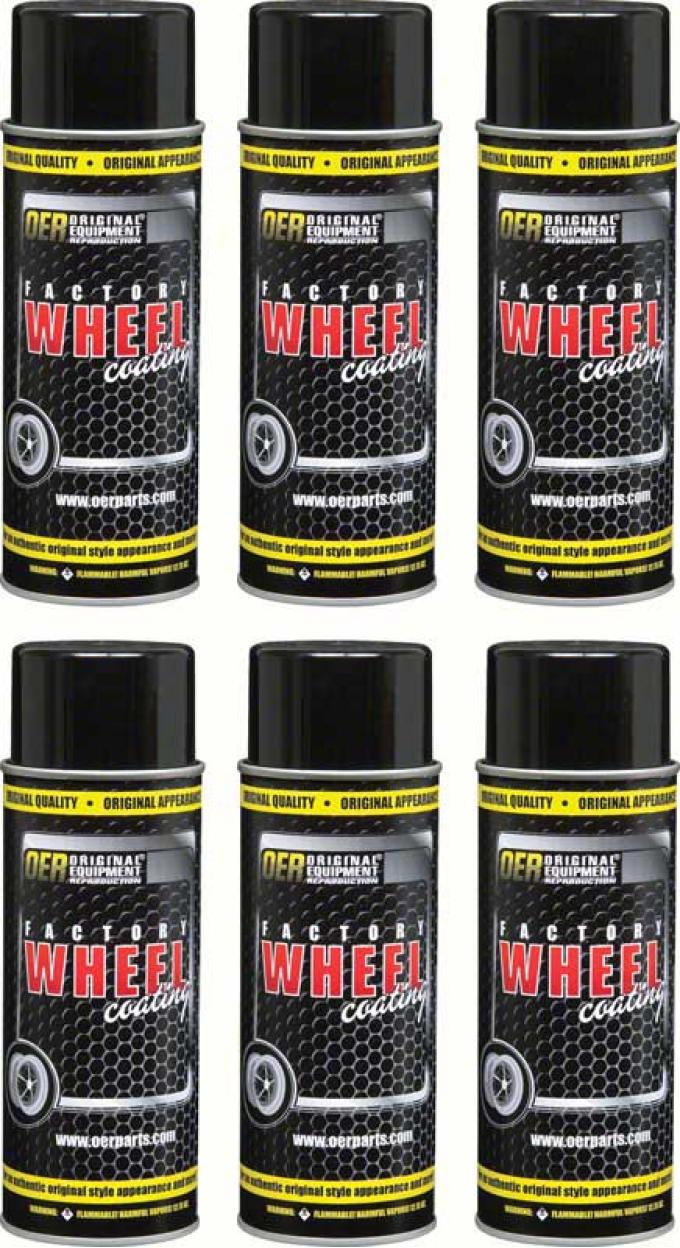 OER Argent Silver "Factory Wheel Coating" Wheel Paint Case of 6- 16 Oz Cans *K89321