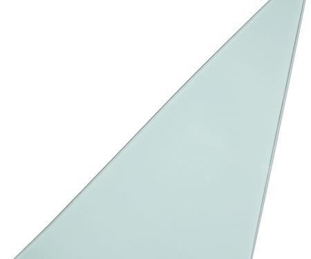 1966-67 Chevrolet Chevelle, Buick Special, Skylark, GS, Olds F85, Cutlass, Pontiac GTO, Tempest, LeMans, 2 Door Hardtop or Convertible, Vent Window Glass, LH, Light Green Tint