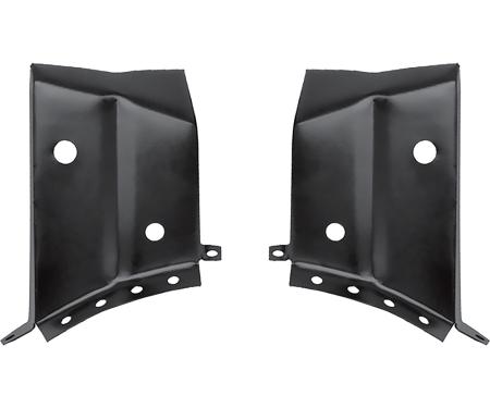 1968-72 Chevelle, Monte Carlo, Cutlass, 442, Special, GS, Skylark, GTO, Tempest, LeMans, Grand Prix, Trunk Hinge Mounting Brackets, Hinge to Wheelhouse Extensions, 2-Door Hardtop Models, LH and RH