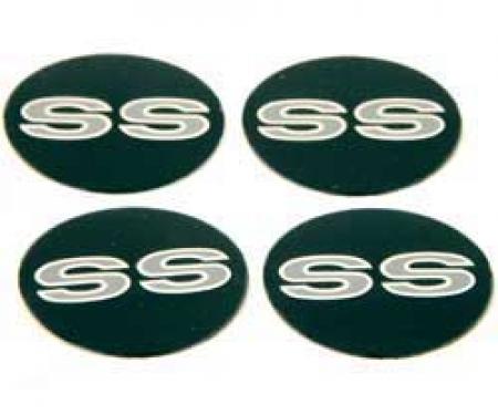 OER 1969-71 SS Wheel Cap Emblem Set - 1-3/4" diameter adhesive backed *13946