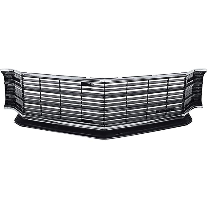 OER 1972 Chevelle, Malibu, El Camino, Sprint, Grill with Upper and Lower Horizontal Moldings, Super Sport Models, Black 3290002