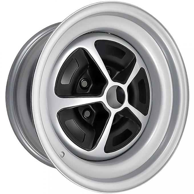 OER 1969-70 Chevrolet, Steel Wheel, 5 Spoke SS Style, 15 x 7", 5 x 4-3/4" Bolt Pattern, Silver w/Black Matte WV419A