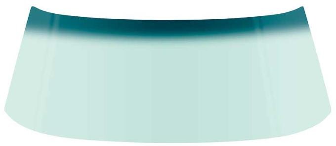 OER 1968-72 Buick, Chevy, Pontiac, Oldsmobile A-Body, Front Windshield Glass, 2-Door Coupe & Hardtop, Lt Green Tint, with Blue/Green Upper Shaded Band, without Built-In Antenna DW709T