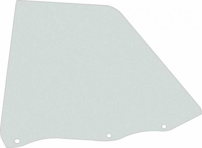 1965-66 Buick, Chevy, Pontiac, Oldsmobile, Full Size, Rear Quarter Glass, 2 Door Convertible, Clear Glass, RH Passenger Side