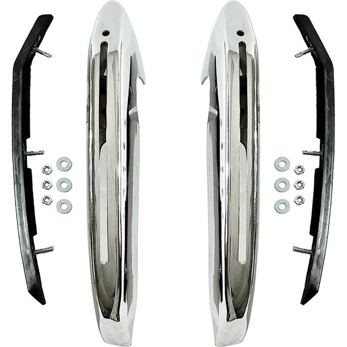 OER 1971-72 Chevelle, El Camino, Front Bumper Guard Set, Chrome with Inserts, LH & RH 3975475P