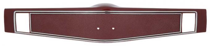 1969-70 Chevrolet, Steering Wheel Shroud, Red With Chrome Hot Stamp Trim