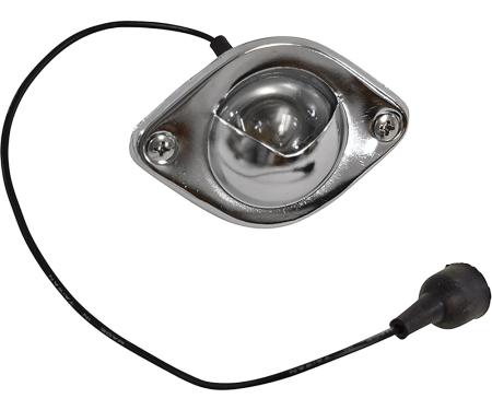 OER 1964-65 Chevelle, Malibu, El Camino, 1967-87 GM Truck, Rear License Plate Lamp Assembly, LH or RH, (Pickup Models Equipped with a Step Bumper) 910575
