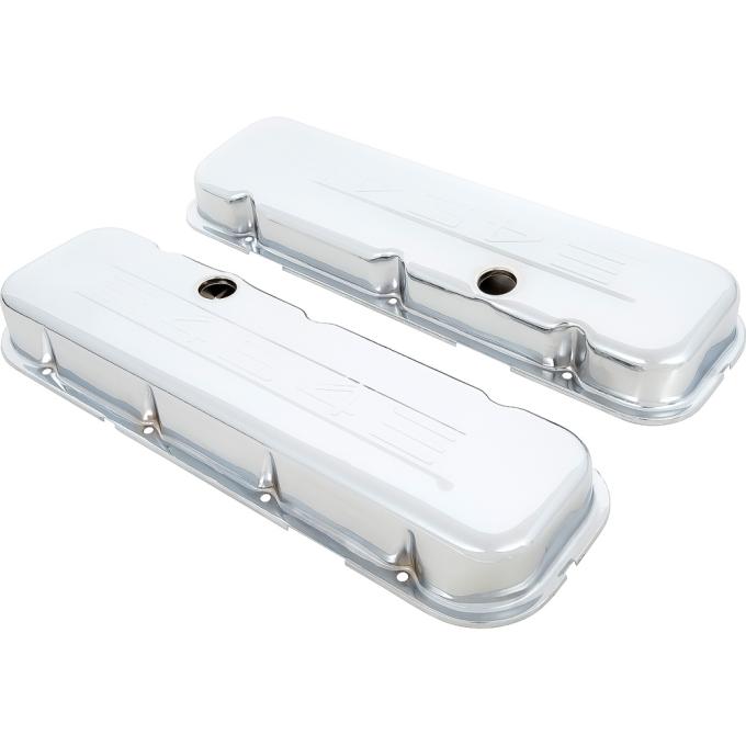 OER 1970-76 Chevrolet, Chrome Valve Covers, "454" Logo, Short Profile T9844
