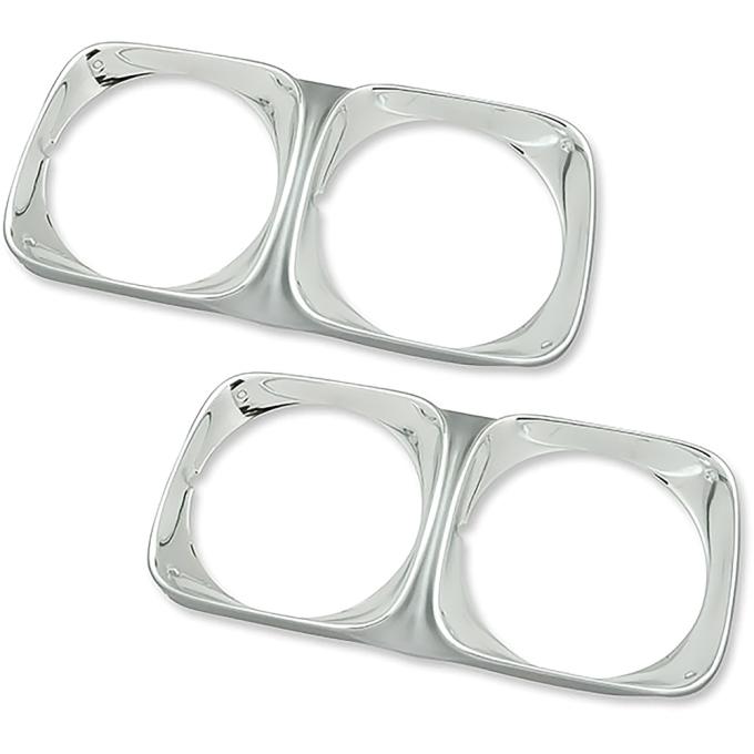 1970 Cutlass, 442, F85, Headlamp Bezel Set, Aluminum, Pair
