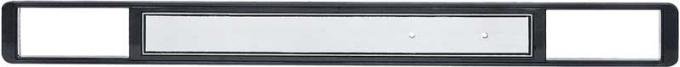 GM Truck Dash Plate with A/C, Black and Brushed Aluminum, 1973-1980