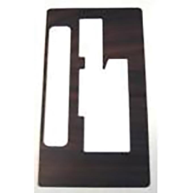 OER 1968 Pontiac GTO, LeMans, GTO, Automatic Transmission, Dual Gate Shifter Top Plate, Woodgrain Insert CP6854G