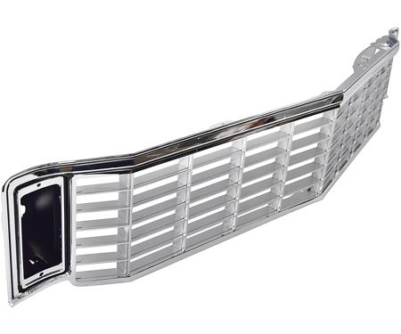 1972 Monte Carlo, Grill and Park Lamp Bezel Set, Chrome/Argent Silver
