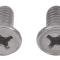 1947-91 Chevrolet/GMC Truck, Door Lock Striker, Door Latch Screws, Flat, Phillips Head Machine Screw, Zinc, 1/4"-20 x 5/8", Set of 4