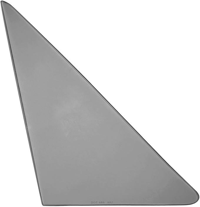 1966-67 Chevrolet Chevelle, Buick Special, Skylark, GS, Olds F85, Cutlass, Pontiac GTO, Tempest, LeMans, 2 Door Hardtop or Convertible, Vent Window Glass, RH, Smoke Gray Tint