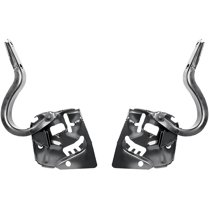 1968-72 Chevrolet Chevelle, 2-Door Hardtop, Trunk Lid Hinge and Support Bracket Set, LH and RH, Replaces GM#'s 9722033, 9706256, 9706257