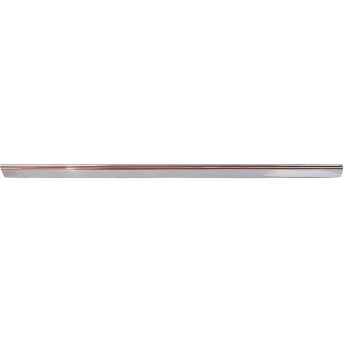 1970-72 Skylark GS, Rocker Panel Molding, Stainless Steel, With Red Stripes, LH, Driver Side