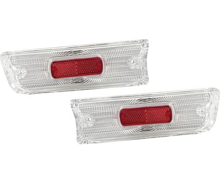1964 Chevrolet Chevelle, Malibu, Backup Light Lenses, All Models Except Station Wagon, LH and RH