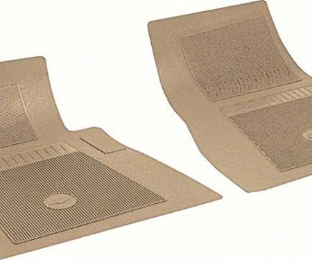 OER Chevrolet 2 Piece Fawn Front Floor Mat Set With Bow Tie FP72017