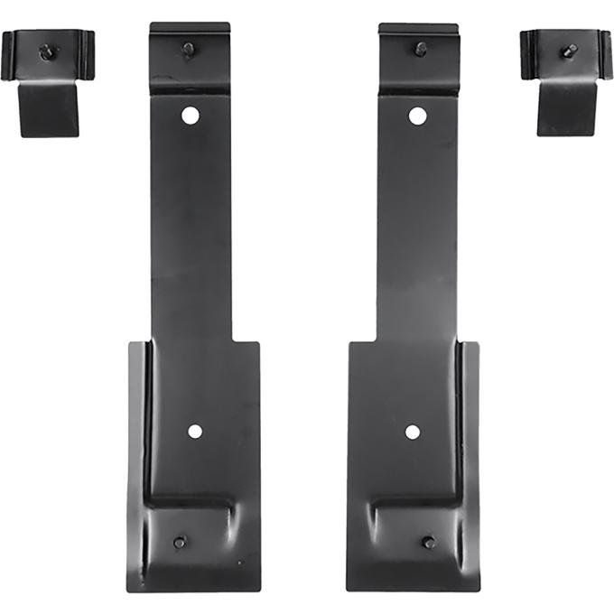 OER 1966-72 Chevelle, El Camino, GTO, Skylark, Cutlass, LeMans, 1966-70 Tempest, 1969-72 Grand Prix, 1970-72 Monte Carlo, Bucket Seat to Floor Pan Mounting Bracket Set, 4-Piece 200205