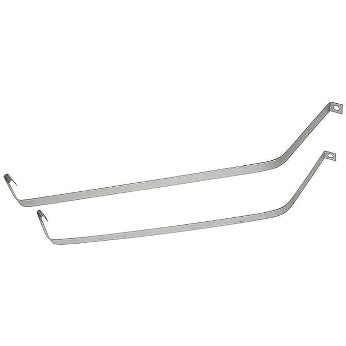 1973-77 Chevelle, Regal, Cutlass, LeMans, Fuel Tank Strap Set, 35-1/2" Long, Zinc Coated Steel, Pair