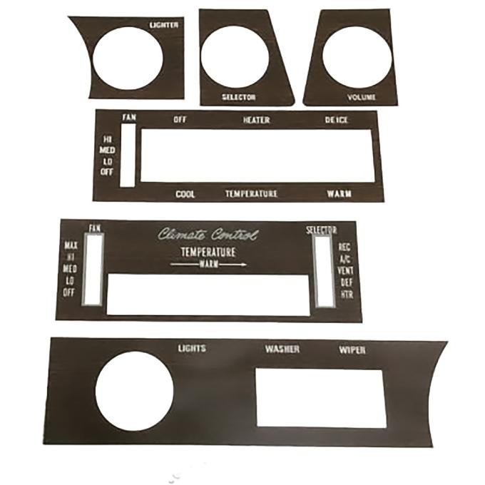 OER 1970-72 Buick Skylark, Woodgrain Dash Insert, Back Lit, Translucent IN2466S