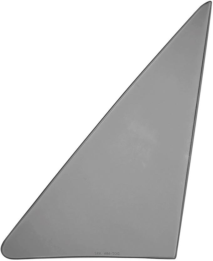 1968-69 Chevrolet Chevelle 300, 1968-72 Buick Special, Skylark, Olds F85, Cutlass, 442, Pontiac GTO, Tempest, LeMans, 2 Door Sedan, Vent Window Glass, LH, Smoke Gray Tint