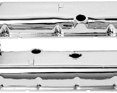OER Chevrolet 396-454 Big Block with Power Brakes Chrome Valve Covers with Oil Drippers VC1212