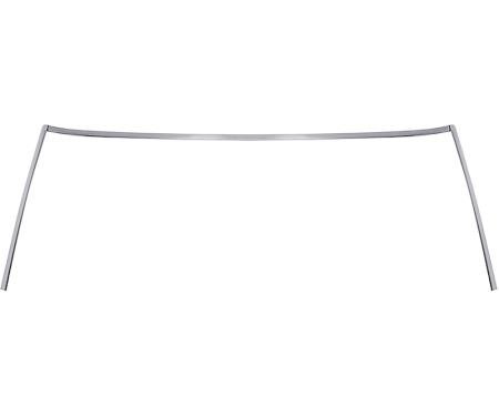 1968-72 Chevelle, El Camino, GTO, LeMans, Windshield Molding Set, Upper and Sides, Polished Stainless Steel, 3 Piece