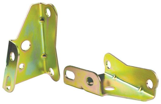 OER 1964-72 Chevelle, 1967-69 Camaro, 1968-74 Nova, Power Brake Booster Brackets, For Boosters With 3-3/8" Square Bolt Pattern, Gold Zinc Plated 153649A