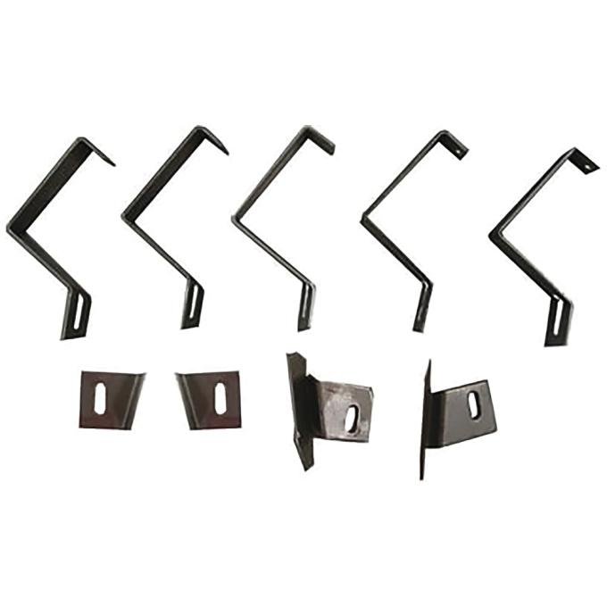 OER 1970-72 Pontiac GTO, LeMans, Rear Bumper Valance Panel, Bracket Set, 9pcs BP2036G