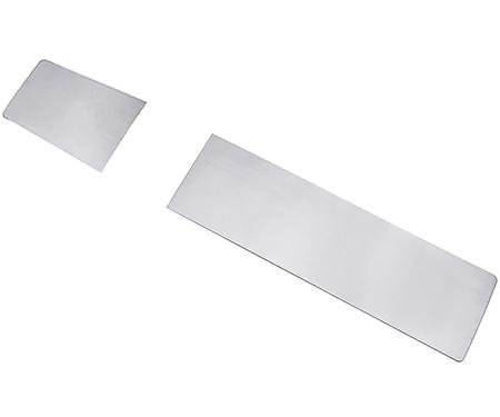 1968-72 Chevelle, El Camino, Center Console Top Plate Aluminum Inserts, Models with a Manual Transmission