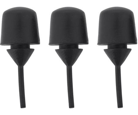 1962-77 Camaro, Nova, Impala, Chevelle, License Plate & Parking Light, Rubber Bumpers, 1/2" Tall, Set of 3, Various Models