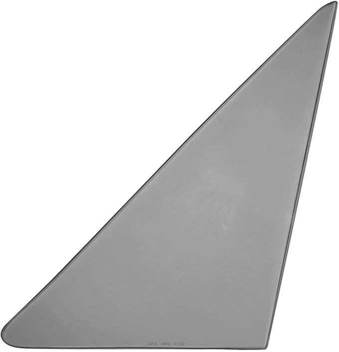 1966-67 Chevrolet Chevelle, Buick Special, Skylark, GS, Olds F85, Cutlass, Pontiac GTO, Tempest, LeMans, 2 Door Hardtop or Convertible, Vent Window Glass, LH, Smoke Gray Tint