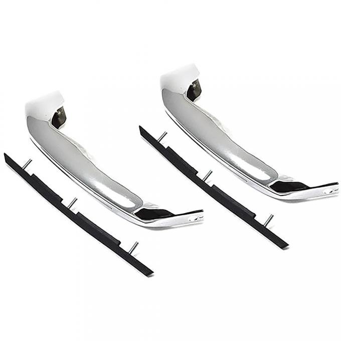 OER 1970 Chevrolet Chevelle, Malibu, Chrome Front Bumper Guards, Impact Strips BP8503C