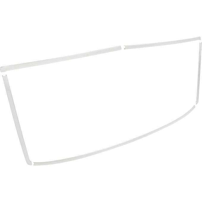 1964-65 Cutlass, Tempest, LeMans, Skylark, GTO, Rear Window Reveal Molding Set, 2-Door Sedan, 5-Piece Set