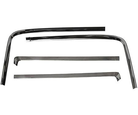 OER 1966-67 Buick, Chevrolet, Oldsmobile, Pontiac A-Body 2-Door Coupe, Rear Window Reveal Molding Set, 4 Pieces XP4733A