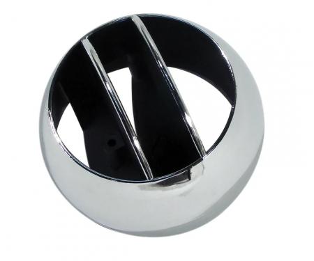 Air Vent Ball, Chrome, Dash Side Mount, 1965-1977