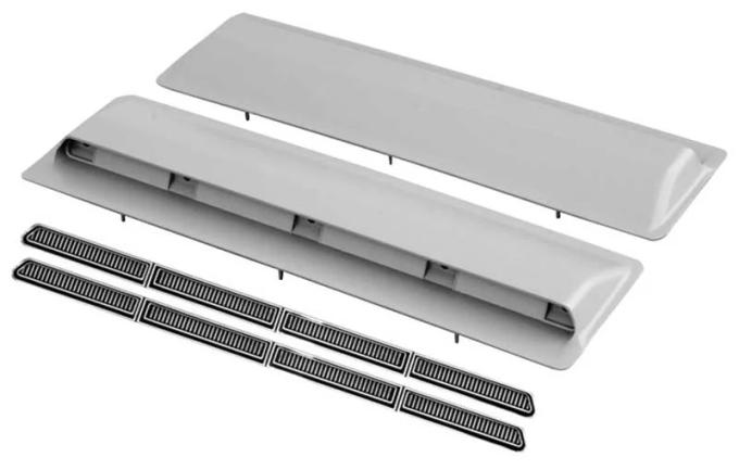 AMD Hood Insert & Housings, 4 Piece Set, 66 Chevelle El Camino (Super Sport) P-C991202