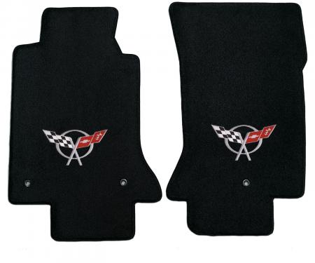 Corvette Floor Mats, 2 Piece Lloyd® Velourtex™, with C5 Logo, 1997-2004