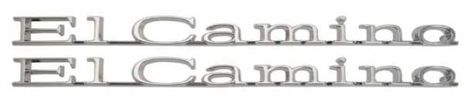 AMD Bedside Emblems, "El Camino", LH/RH Pair, 67 El Camino T-4837